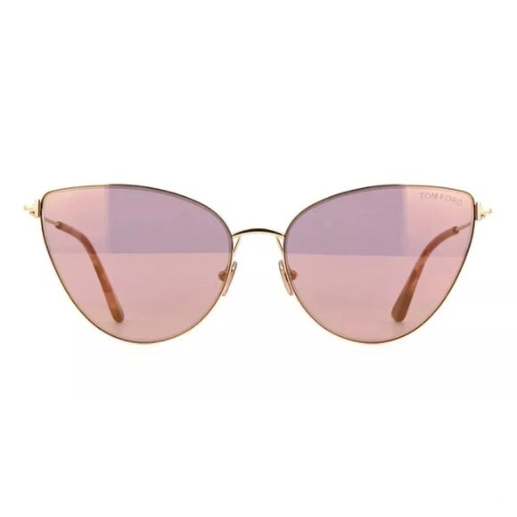 NEW TOM FORD SUNGLASSES GOLD/PINK WOMEN CAT EYE EYEWEAR